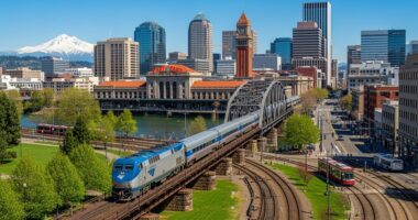 train travel to portland