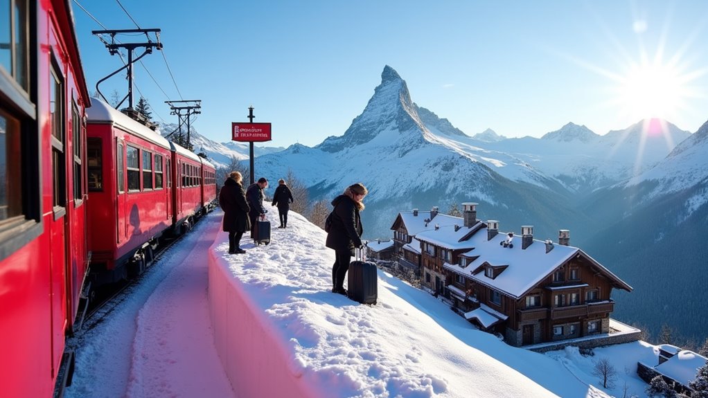 luxury hotel with matterhorn