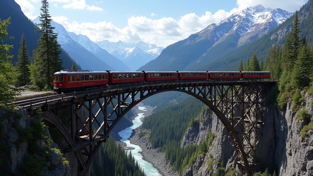 timber trestles over gorges