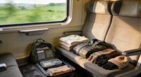 european train layered clothing