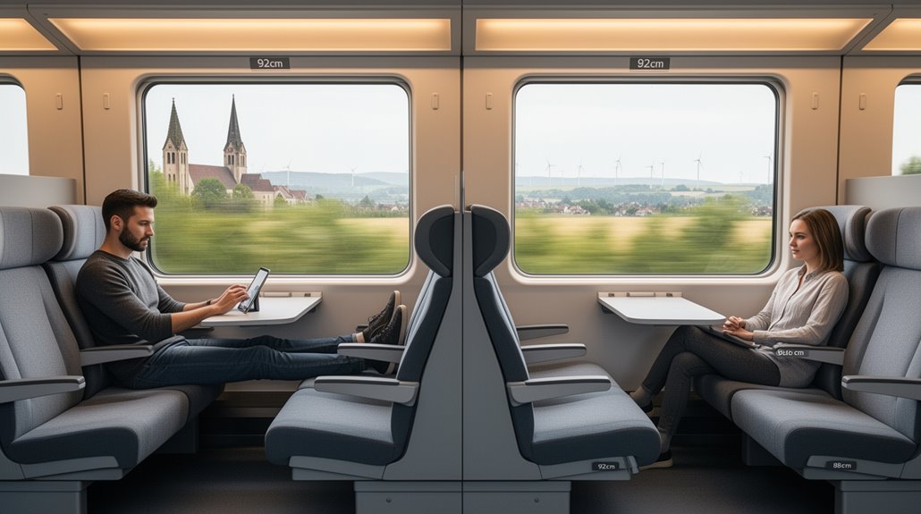 four centimeters extra legroom