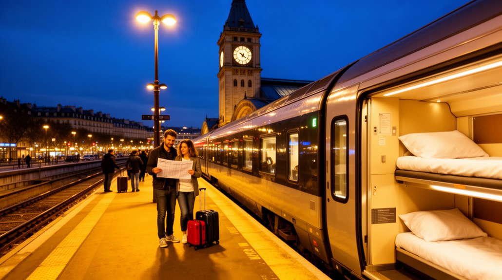 paris evening overnight couchette