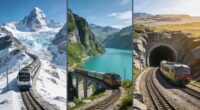 three alpine scenic railways