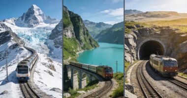 three alpine scenic railways