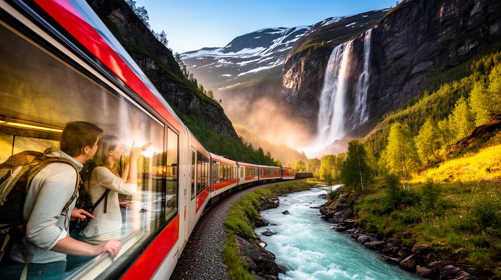 trackside waterfalls of romsdalen